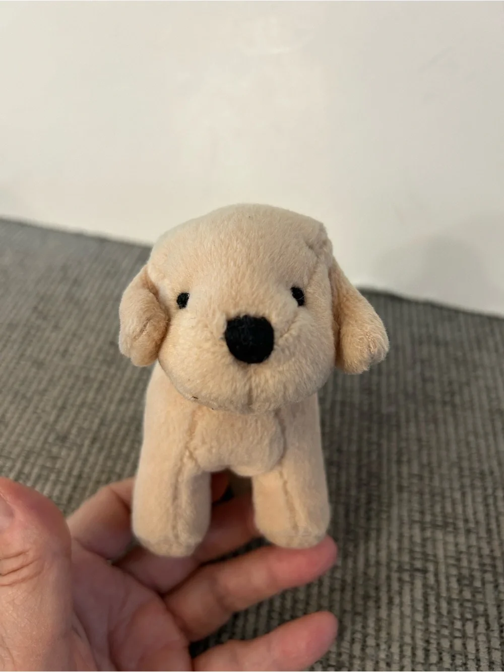Vintage Baby GAP tan dog plushie name Jimmy